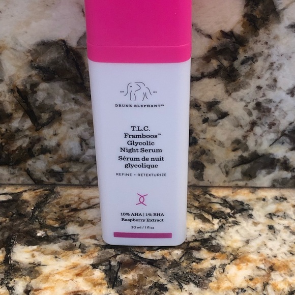 Drunk Elephant T.L.C Framboos Glycolic Resurfacing Night Serum 30ml No Box - Picture 2 of 6
